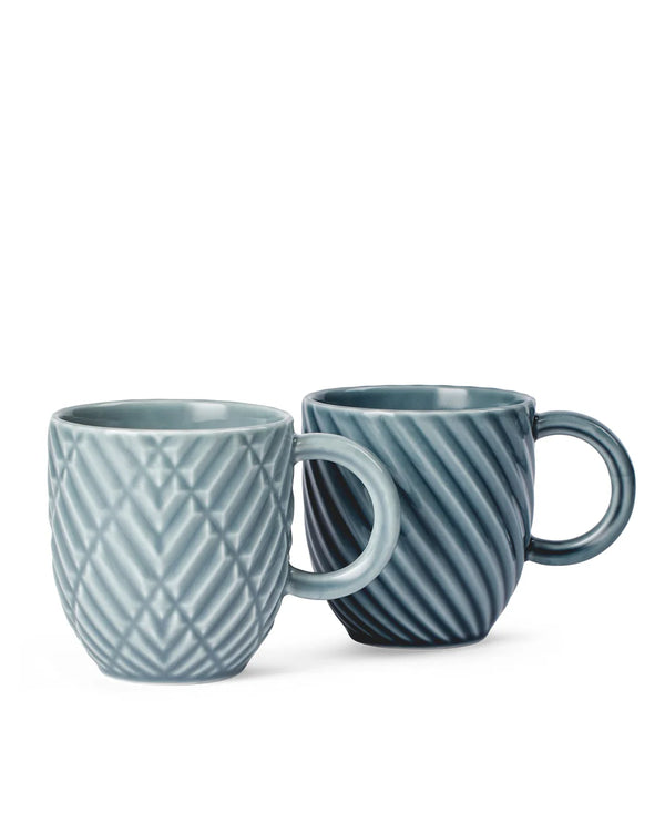 SAMSURIUM ART DECO MUG, BLUEGREY