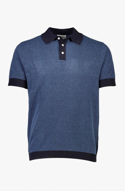 Lindbergh - Knitted polo S/S w. contrast