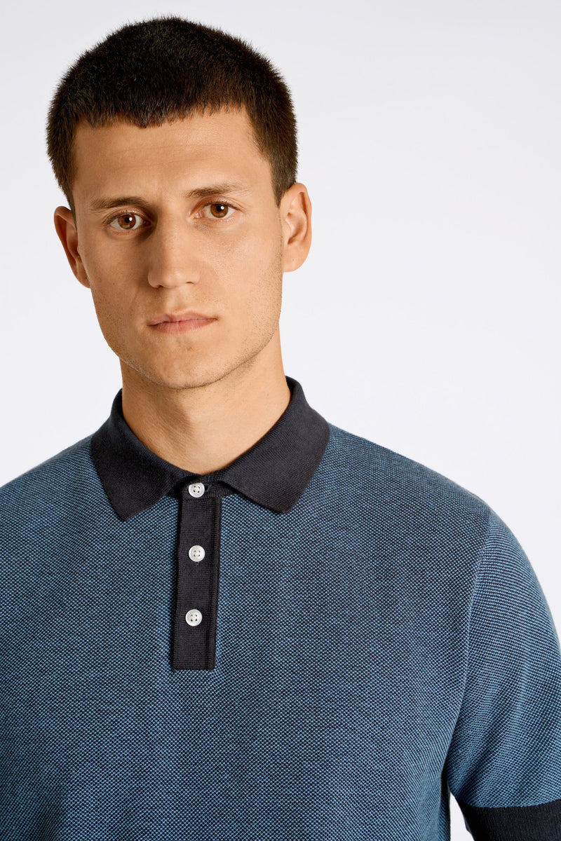 Lindbergh - Knitted polo S/S w. contrast