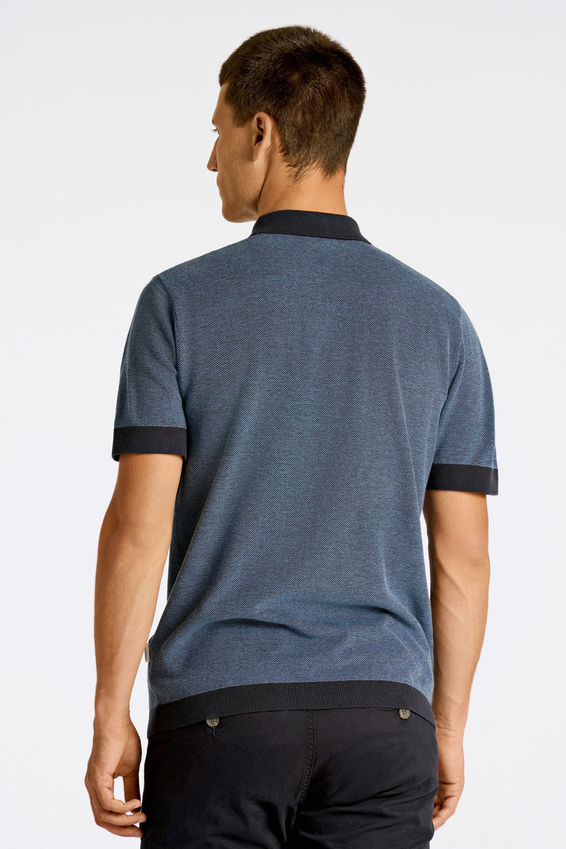 Lindbergh - Knitted polo S/S w. contrast