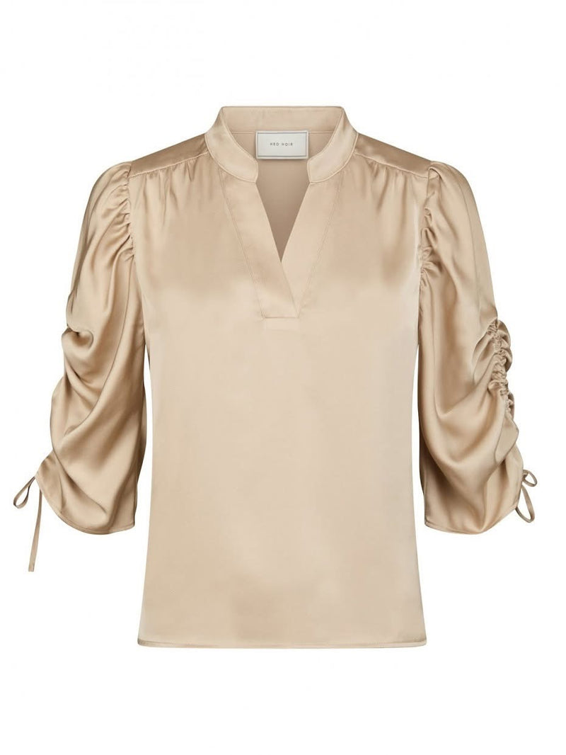 Alvira Drapy Satin Blouse